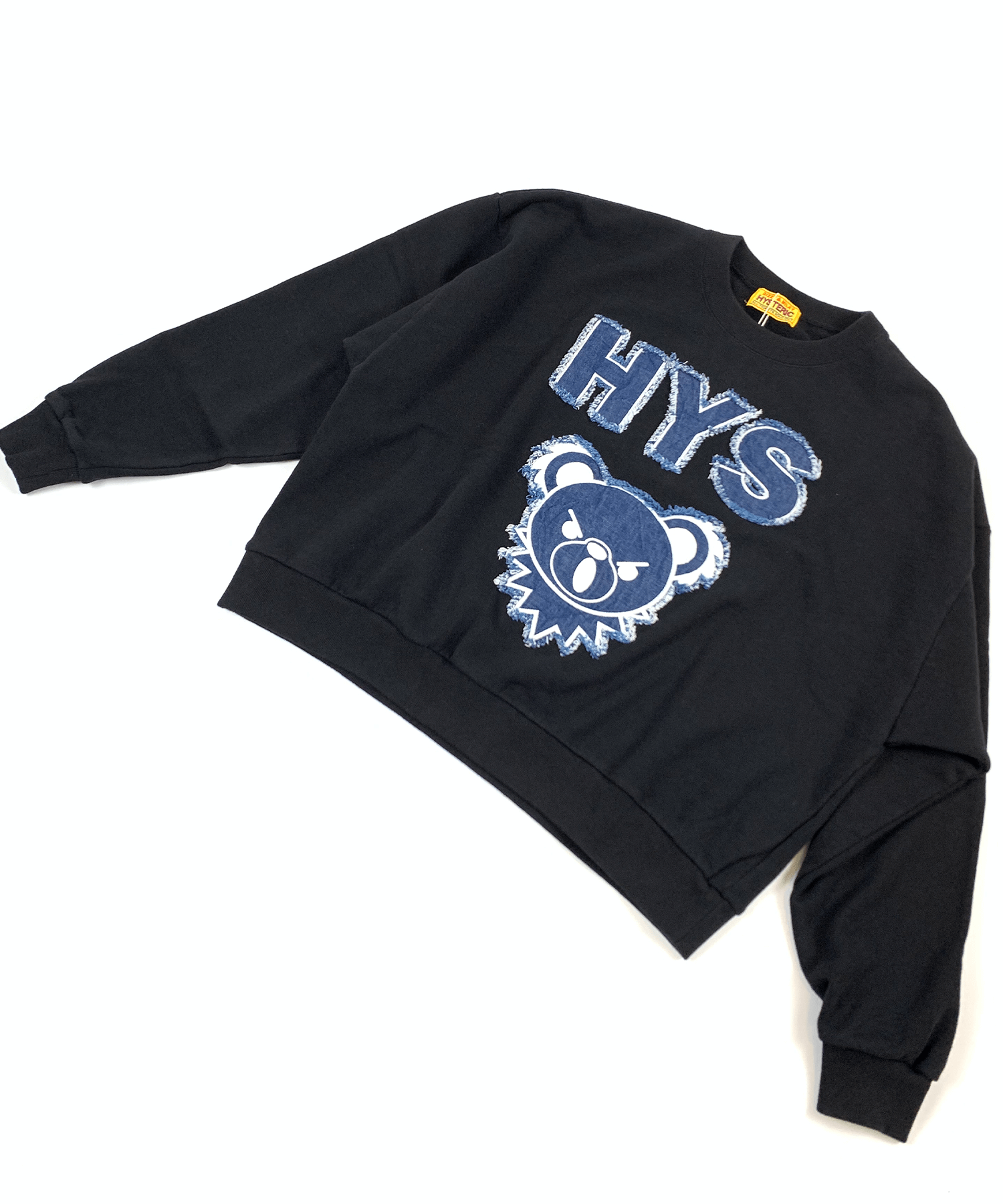 HYSTERIC GLAMOUR HYS DEADアップリケ オーバーサイズスウェット(ブラック)