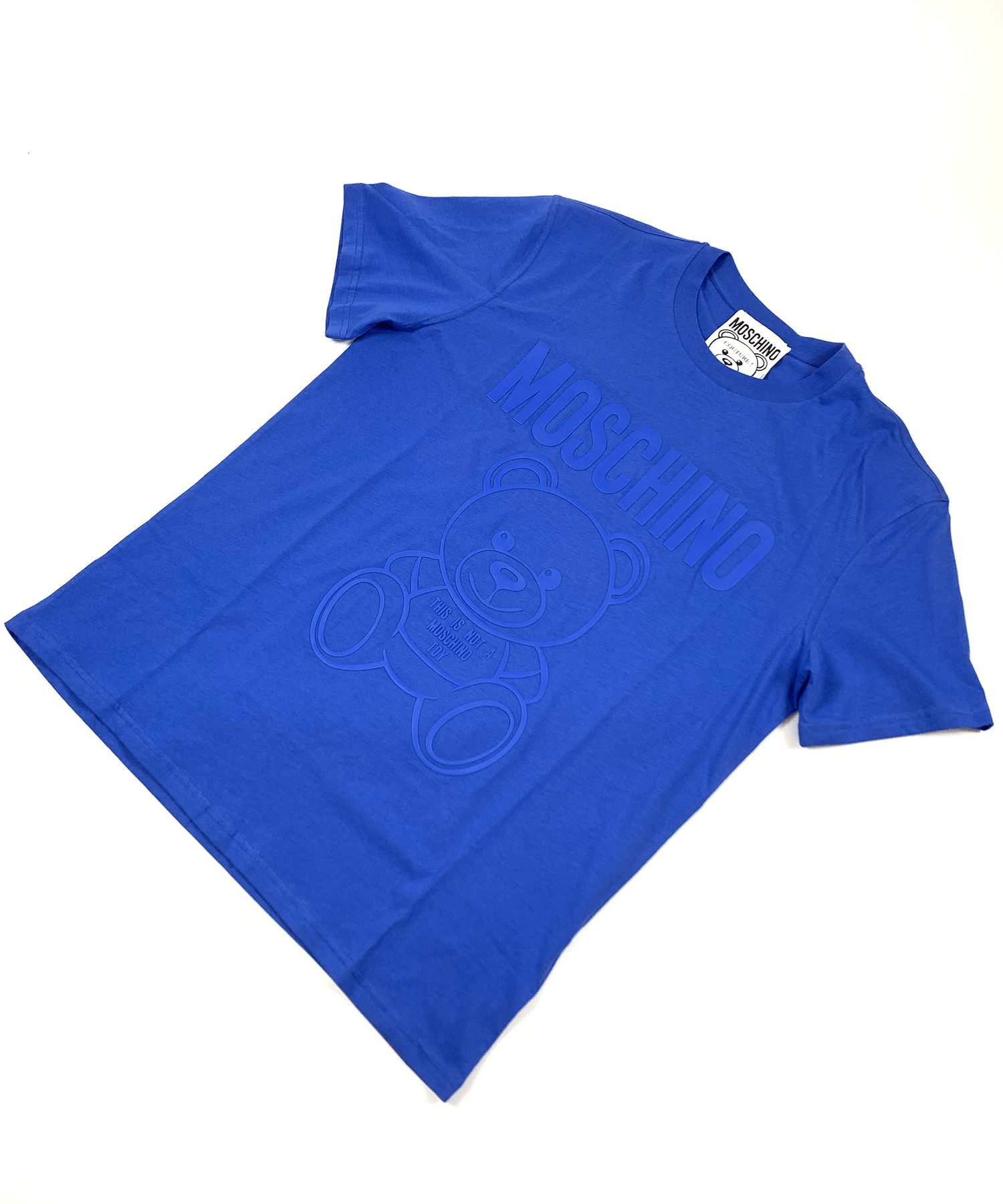 MOSCHINO  TEDDY BEAR オーガニックジャージTシャツ(ブルー)