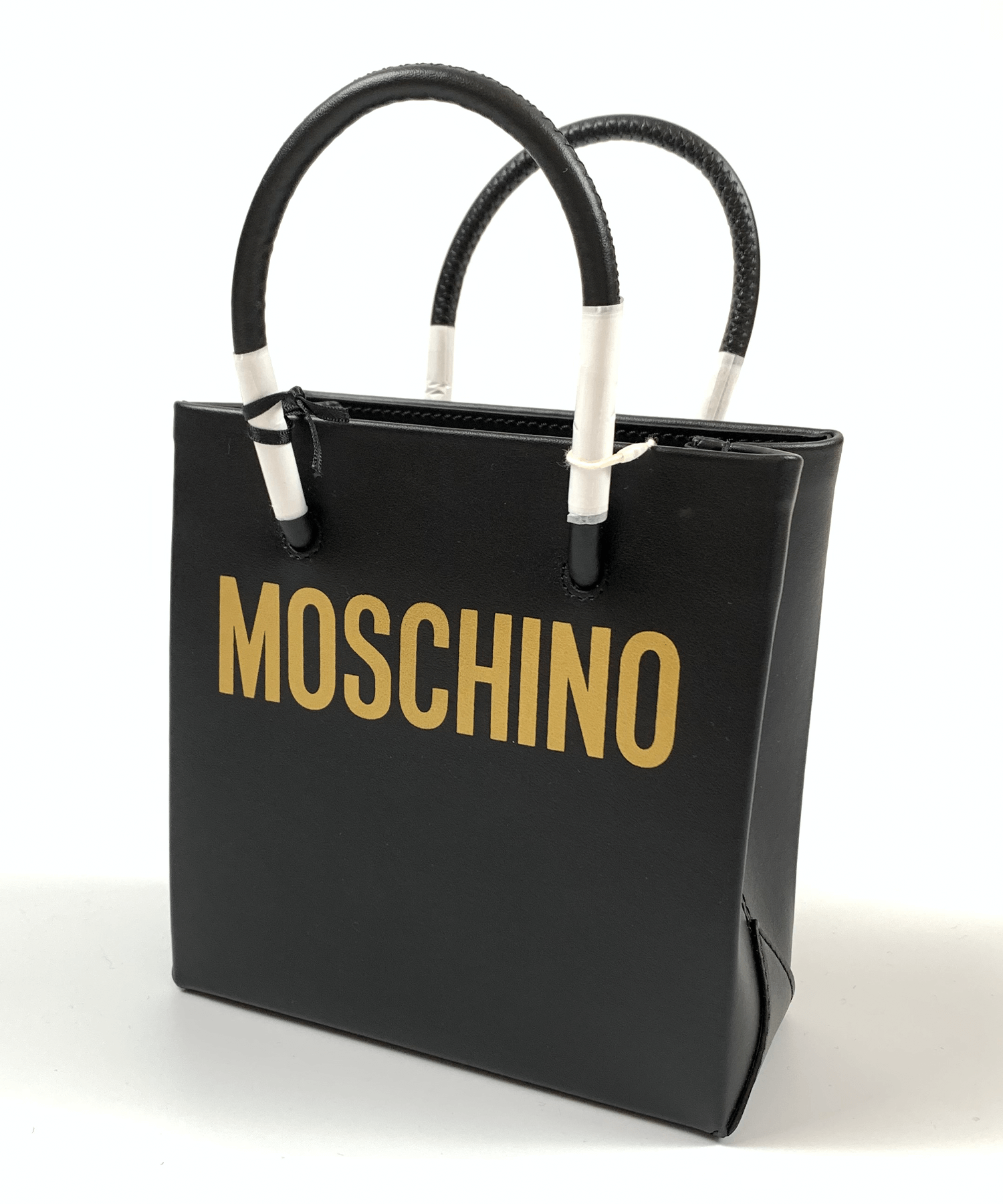 MOSCHINO モスキーノ ロゴ ミニバッグ(ブラック(ゴールド))