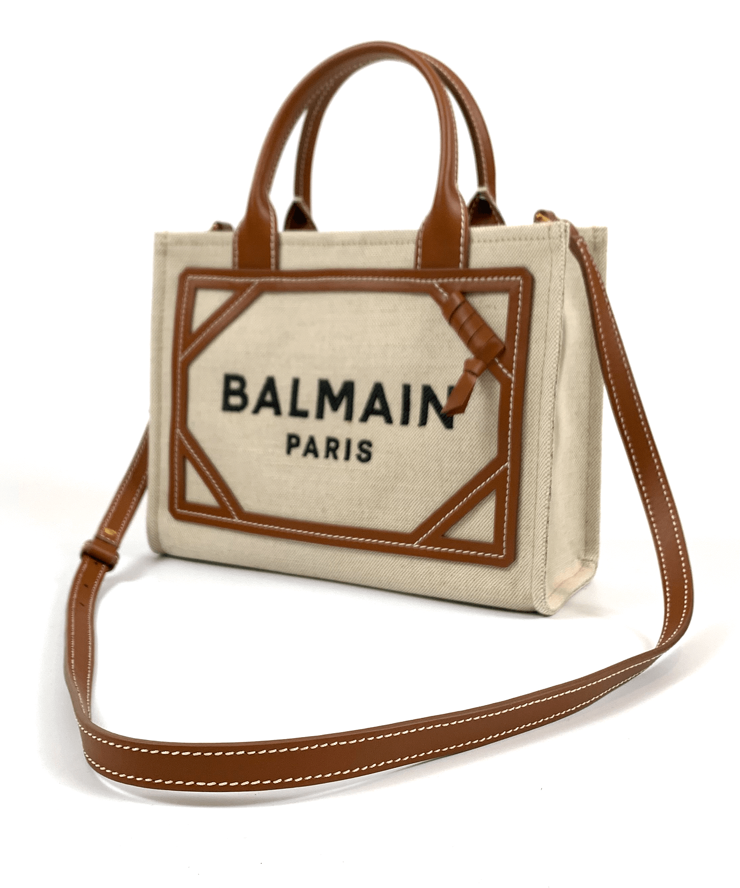 BALMAIN B-Army インサート スモールキャンバスショッピングバッグ