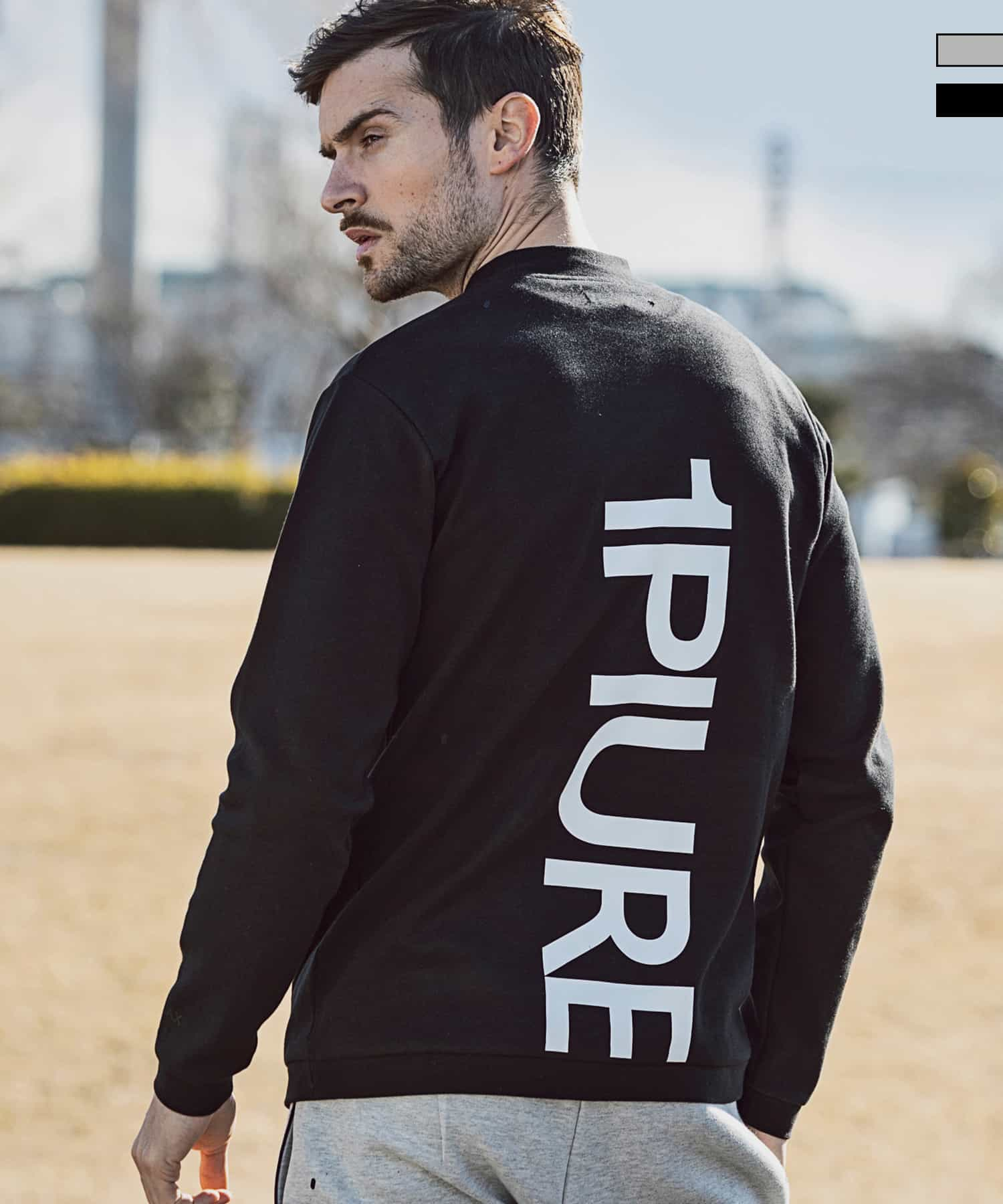 1PIU1UGUALE3 RELAX TECH CREW BACK LOGO SWEATSHIRT