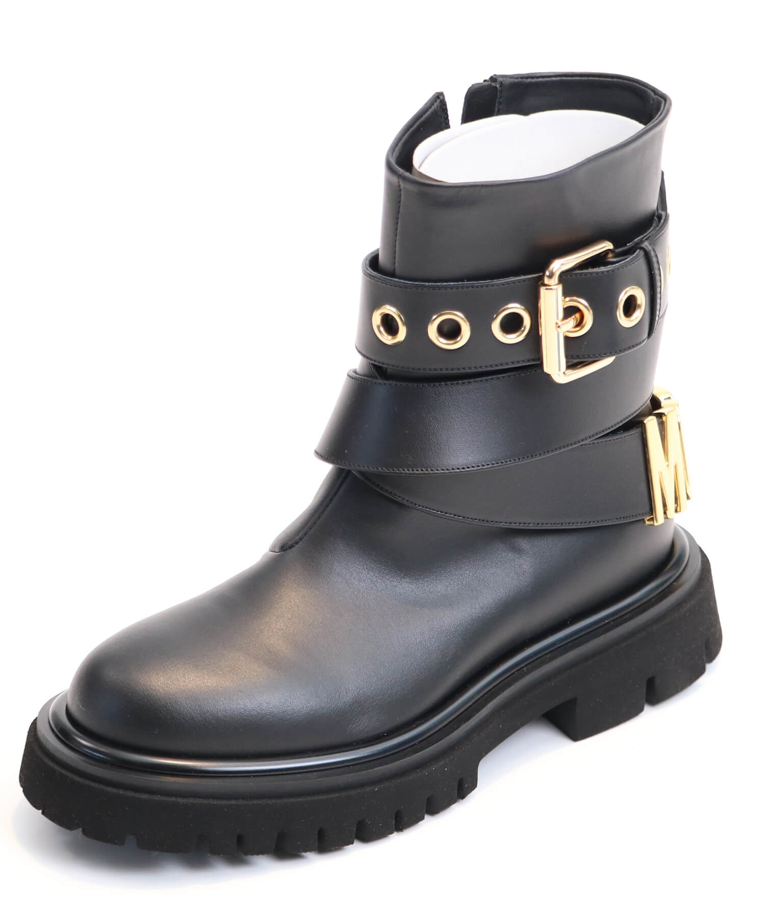 MOSCHINO ロゴアングルブーツ