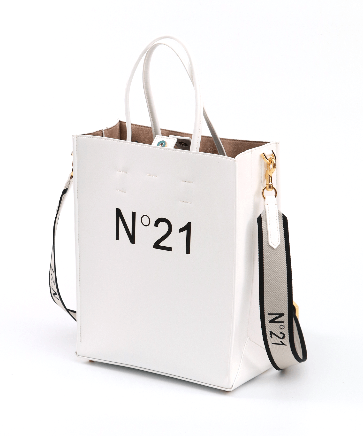 N°21　Vertical　Shopper　White